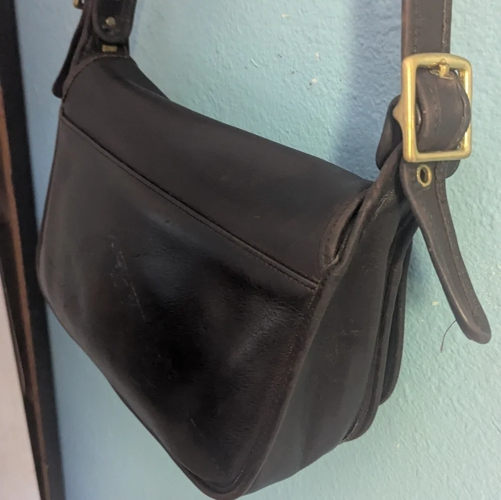 Coach Black Leather Bag - Picture 3 of 8